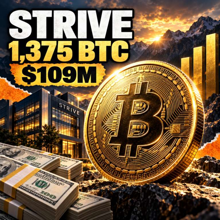 Strive 비트코인 1,375개 매수, 1억900만 달러보다 중요한 주당 BTC 변화 썸네일