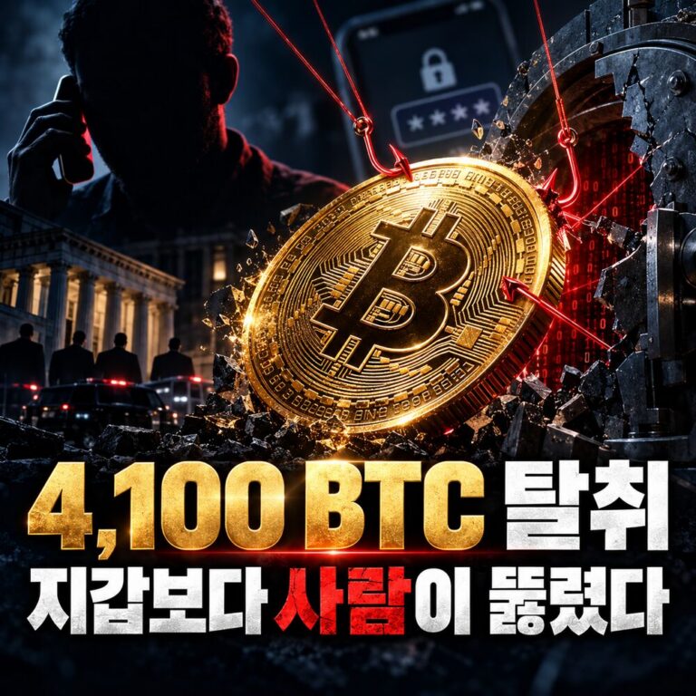 4,100 BTC를 훔친 2억4,500만 달러 사건, 지갑보다 사람이 먼저 뚫렸다 썸네일